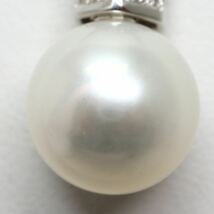 POLA jewelry(ポーラジュエリー)《K18WG天然ダイヤモンド付南洋白蝶真珠ネックレス》N 7.5g 45cm 11.5mm珠 pearl necklace jewelry ED9/EE7_画像6