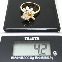 可動式!!WALTHAM(ウォルサム)《K18(750) 天然ダイヤモンドリング》N ◎4.2g 11号 diamond ring 指輪 jewelry ジュエリー ED0/ED2_画像10