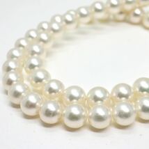 MIKIMOTO(ミキモト)良質!!《アコヤ本真珠ネックレス》D ◎7.0-7.5mm珠 32.7g 43cm pearl necklace jewelry ジュエリー ED5/EE5_画像4