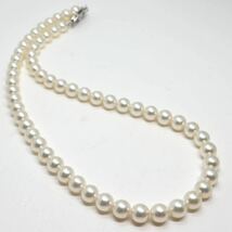 MIKIMOTO(ミキモト)良質!!《アコヤ本真珠ネックレス》D ◎7.0-7.5mm珠 32.7g 43cm pearl necklace jewelry ジュエリー ED5/EE5_画像5