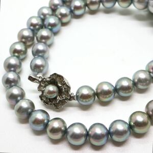 《アコヤ本真珠ネックレス》D 8.0-8.5mm珠 40.8g 41cm pearl necklace jewelry ジュエリー EA2/EB0