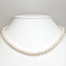 高品質!テリ抜群!POLA(ポーラ)◆アコヤ本真珠ネックレス◆D 28.7g 42.0cm 6.5-7.0mm珠 pearl necklace jewelry BJ1/DH0_画像2