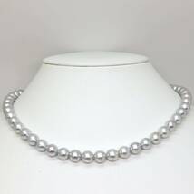 高品質!!◆アコヤ本真珠ネックレス◆D 36.6g 36.6cm 7.5-8.0mm珠 pearl necklace jewelry EC0/ED0_画像2