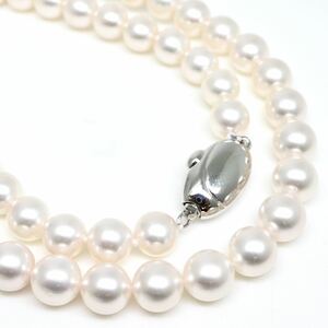 高品質!!◆アコヤ本真珠ネックレス◆D 35.0g 43.5cm 7.0-7.5mm珠 pearl necklace jewelry DF0/EA0