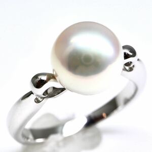 MIKIMOTO(ミキモト)高品質!!◆Pt950 アコヤ本真珠リング◆D 5.1g 11号 パール pearl 指輪 ring ジュエリー EB7/EB8