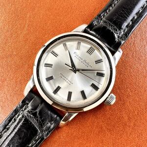 OH済! 極上美品! CITIZEN Deluxe PW 19石 クロコダイル本革手縫いベルト シチズン デラックス パラウォーター 1307056 手巻き 国産 腕時計