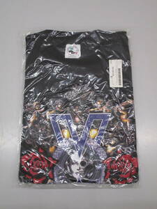 C1120-14Y/ 未使用 X JAPAN ’91年 ライブ Violence In Jejalousy ツアースタッフTシャツ 復刻版(Lサイズ) hide