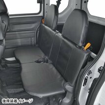 ホンダ 軽自動車 N-VAN エヌバン NVAN AT車 専用 2018.7- 型式 JJ1 JJ2 ソフト レザー カー シートカバー 車1台分 セット ブラック 黒_画像2