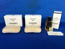 ★３３―０２５★香水　CHANEL/シャネル オードゥ トワトット No5 1個/サヴォン 石鹸 75g×2個 フランス産 未使用品 [60]_画像3