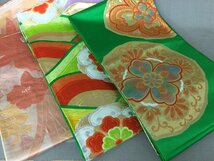 ★Ｍ―００１★帯大量セット　着物帯 袋帯22点まとめて 西陣 正絹 刺繍 反物 等 アンティーク着物 練習用 や リメイク材料にも[140]_画像8