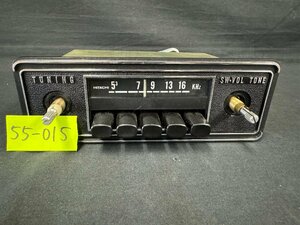 ★５５―０１５★カーオーディオ　HITACHI CAR RADIO MODEL TM-751GA ALL TRANSISTOR 通電確認済 ジャンク品 旧車 昭和レトロ[60]