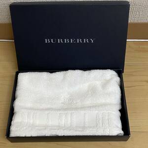 BURBERRY バーバリー 　ウォッシュタオル 　ホワイト　ホースマーク刺　②　no.107