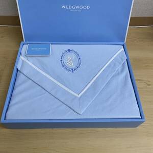 WEDGWOOD　ウェッジウッド 綿毛布 　ライトブルー　140×190　綿100％　no.116