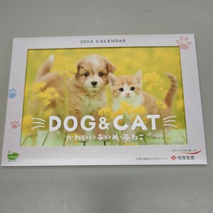 住友生命 2024年 卓上カレンダー「かわいい子いぬ＆子ねこ」