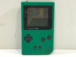 NINTENDO ゲームボーイポケット グリーン 《ゲーム動作OK・電池蓋なし》 任天堂 GAME BOY POCKET MADE IN JAPAN 日本製 MGB-001 ◆