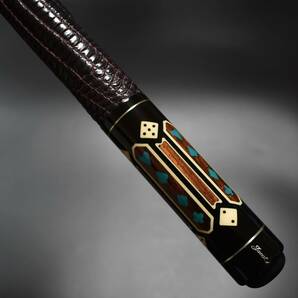 ★Jacoby custom cue★Gambler★ ジャコビー リザード本革 14山 ジョイントプロテクター付属の画像7