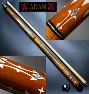 ★LEGEND Adam cues チューリップウッド8剣 リザード本革 10山 ジョイントプロテクター付属