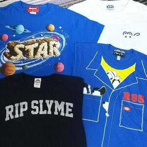 RIP SLYME（リップスライム）Tシャツ 4枚セット S M サイズ 半袖 受注生産 ヒップホップ 星 スター フェス ライブ イベントでも活躍！！