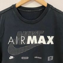 H5615Nf NIKE ナイキ 半袖Tシャツ サイズM位　メンズ ブラック 黒 エアマックス AIRMAX プリントTシャツ 古着 スポーツ_画像2