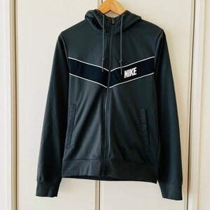 H6054cL NIKE ナイキ サイズS トラックジャケット ジャージ ジップアップパーカー グレー メンズ ロゴ 紺タグ レトロナイキ 古着 USED 