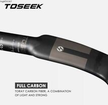 TOSEEK フルカーボン ハンドルバー マットブラック 400/420/440mm　自転車 ロードバイク 最軽量 ドロップハンドル_画像4