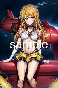 ★高品質/最高用紙A4サイズポスター※ 【 宇宙戦艦ヤマト 森雪 】美女 下着 同人 セーラー服 制服 セクシー イラスト 美少女 女の子 