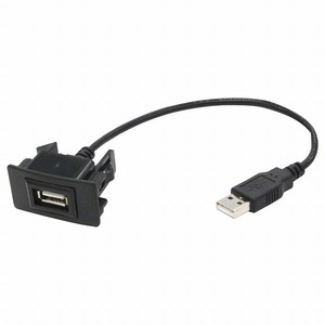 ホンダAタイプ ステップワゴン RK1-7 H21.10～H27.4 USB接続通信パネル USB1ポート 埋め込み 増設USBケーブル 2.1A 12V