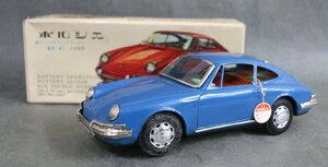 １円～【ブリキ】１円～【ブリキ】当時物 T T製 ポルシェ PORSCHE 911S COUPE 電動 元箱付