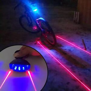 A-28【1円スタート・新品】自転車 サイクリング テールライト LED レーザー 安全警告自転車ライト 自転車アクセサリー