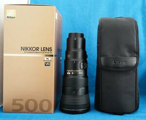 ◆極美品 ◆ニコン 単焦点レンズ NIKKOR LENS AF-S NIKKOR 500㎜ f/5.6E PF ED VR ◆カメラのキタムラ5年保証残あり