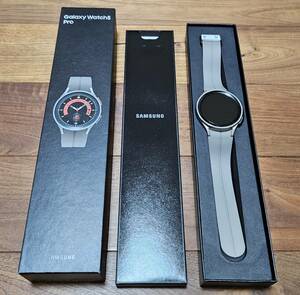 【美品】Samsung Galaxy Watch 5 PRO 45mm グレー(Grey) SM-R925NZTAKTC(韓国Ver) & 【Ringke】ベゼルリング