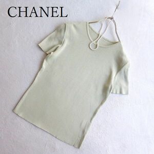 3点送料無料☆CHANEL　シャネル　国内正規品　vintage　ビンテージ　マーク刺繍　ココマーク　リブニット　カットソー　40