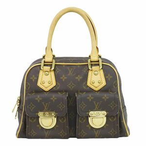 本物 ルイヴィトン LOUIS VUITTON LV マンハッタン PM モノグラム ハンドバッグ ブラウン M40026