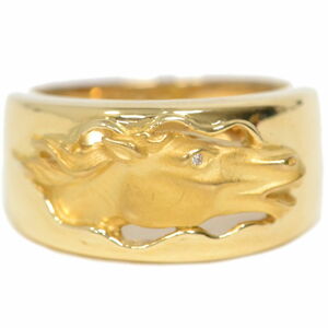  genuine article Carrera y Carrera Carrera y Carrera diamond 750 YG ring ring 11 number yellow gold 