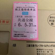 【未使用 本物】三重交通 株主優待乗車証 全線(定期券) ■ 6.5.31 _画像1