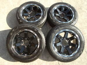 ●即決●新品 マッドクロス ブラック＆ポリッシュ 7.5J-17＆215/60R17 4本 ハイエース レジアスエース グランビア ツーリングハイエース4WD