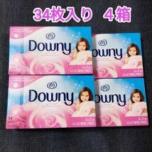 ダウニー柔軟剤シート エイプリルフレッシュ 34枚×４箱乾燥機用ランドリーシート Downy ドライヤーシート_画像1