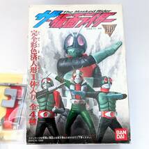 バンダイ HP ザ・仮面ライダー 旧1号ライダー 1998年 完全彩色 全長 約115ミリ オマケ 怪奇！クモ男 イカデビル ヨロイ元帥_画像1