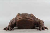 [URA]蝦蟇蛙木彫置物/12-11-30　(検索)骨董/置物/飾り物/オブジェ/彫刻/古美術/美術品/カエル/蛙_画像2