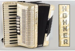 [URA]HOHNER( ホーナー)/ concert IIISアコーディオン/9-11-34　(検索)骨董/手風琴/蛇腹楽器/楽器/音楽/鍵盤