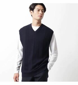 THE SHOP TK(Men) (ザ ショップ ティーケー（メンズ）) ニットアンサンブルクルーネックTシャツ ニットベスト