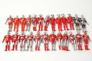 ウルトラマン 旧ソフビ ウルトラヒーローシリーズ 旧造形 JAPAN 約17cm 25体セット ウルトラセブン タロウ レオ 80 USA グレート キズあり