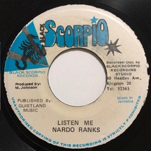 試聴 / NARDO RANKS / LISTEN ME /Black Scorpio/Reggae/Dancehall/90's/big hit !!/7inch/926_画像1