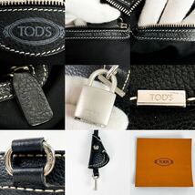 1円 ☆美品☆ TOD'S トッズ ハンドバッグ レザー ミニボストン ブラック 黒 ショルダーバッグ _画像10