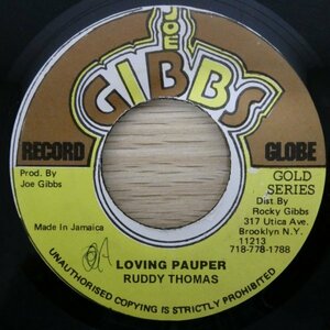 EP4813☆Joe Gibbs Record Globe「Ruddy Thomas / Loving Pauper」