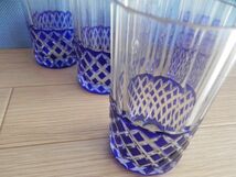 ★未使用＆長期保管品 ■SASAKI GLASS 佐々木硝子 ササキグラス 切子？ コップ6個 デッドストック◆共箱 当時物 昭和レトロ◆HS_画像5