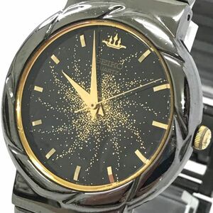 SEIKO セイコー Galaxy ギャラクシー 腕時計 2K01-0260 クオーツ アナログ ラウンド ヴィンテージ ブラック ゴールド レア 動作確認済み