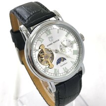 新品 AOMEI WATCH オーメイ 腕時計 手巻き 機械式 からくり セクシー 面白い おもしろ ギミック シルバー 個性的 サン＆ムーン 動作確認済_画像4