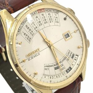ORIENT オリエント 腕時計 手巻き 万年カレンダー MURTI-YEAR CALENDER 21石 コレクション コレクター 個性的 アナログ 動作確認済み