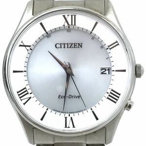 美品 CITIZEN COLLECTION シチズン コレクション Eco-Drive エコドライブ 腕時計 H415-S112907 電波ソーラー アナログ ラウンド 動作確認済